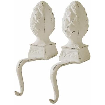 Loberon Lucielle Lot de 2 Crochets Pomme de pin Für's Regal Oder Die Kaminkonsole pour Les Voyages et Les Loisirs, Blanc Vieilli - Publicité Loberon Lucielle Lot de 2 Crochets Pomme de pin Für's Regal Oder Die Kaminkonsole pour Les Voyages et Les Loisirs, Blanc Vieilli - Publicité