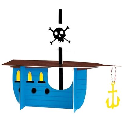 Unique -3D Ship Centerpiece-1 Pc Centre de Table Bateau Pirate Bleu 1 pièce, 78418, Multicolore - Publicité Unique -3D Ship Centerpiece-1 Pc Centre de Table Bateau Pirate Bleu 1 pièce, 78418, Multicolore - Publicité