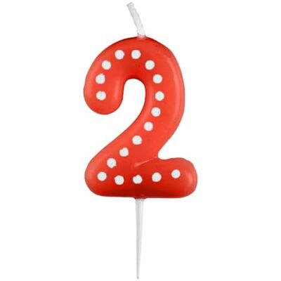 amscan 9900912 Bougie chiffre 2, hauteur 6,5 cm, bougie de gâteau, décoration de gâteau, anniversaire, décoration (La bougie viendra dans une COULEUR ALÉATOIRE) - Publicité amscan 9900912 Bougie chiffre 2, hauteur 6,5 cm, bougie de gâteau, décoration de gâteau, anniversaire, décoration (La bougie viendra dans une COULEUR ALÉATOIRE) - Publicité