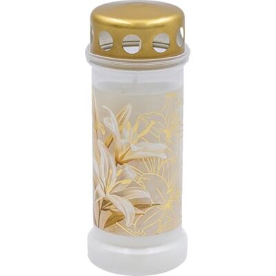 Bolsius Veilleuse Nr 6 + Couv. Lis 70h Extérieur 12 Pièces Bougies Commémoratives - Publicité Bolsius Veilleuse Nr 6 + Couv. Lis 70h Extérieur 12 Pièces Bougies Commémoratives - Publicité