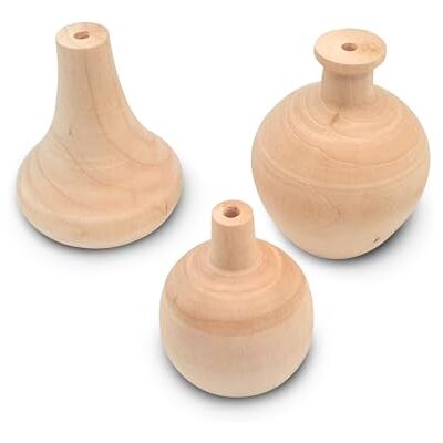 MÉGACRÉA Mini vases en Bois 3 pièces - Publicité MÉGACRÉA Mini vases en Bois 3 pièces - Publicité