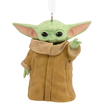 Hallmark Star Wars Décoration de Noël en résine Motif bébé Mandalorien Yoda Grogu - Publicité Hallmark Star Wars Décoration de Noël en résine Motif bébé Mandalorien Yoda Grogu - Publicité
