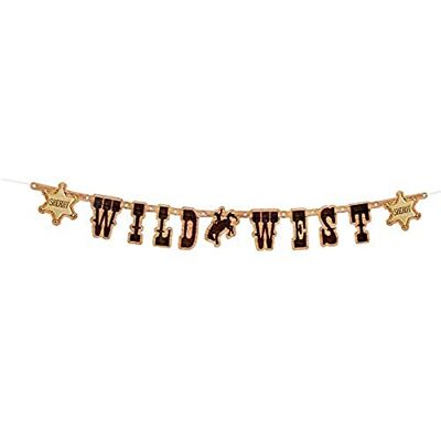 Boland BOL54353 Guirlande Western en plastique Wild West - Publicité Boland BOL54353 Guirlande Western en plastique Wild West - Publicité