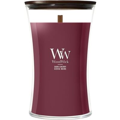 WoodWick Bougie parfumée Grande bougie sablier Cerise griotte Cadeaux parfaits pour femmes - Publicité WoodWick Bougie parfumée Grande bougie sablier Cerise griotte Cadeaux parfaits pour femmes - Publicité