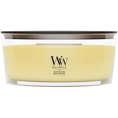 WoodWick Bougie parfumée Bougie Ellipse Yuzu & Vétiver Cadeaux parfaits pour femmes - Publicité WoodWick Bougie parfumée Bougie Ellipse Yuzu & Vétiver Cadeaux parfaits pour femmes - Publicité