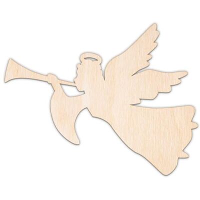 Creative Décoration de Noël Personnalisée en Contreplaqué ou MDF de 3 mm Ange avec Trompette Taille 5-100 cm Formes Noel en Bois Découpe Laser pour Découpage, Artisanat - Publicité Creative Décoration de Noël Personnalisée en Contreplaqué ou MDF de 3 mm Ange avec Trompette Taille 5-100 cm Formes Noel en Bois Découpe Laser pour Découpage, Artisanat - Publicité