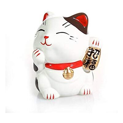 lachineuse Chat Maneki Neko Figurine Statuette Chat Japonais Porte Bonheur Objet Kawaii Déco Lucky Cat Porcelaine 9,5 cm Chat Mignon Asiatique Chance, Bonheur, Fortune Coloris Blanc - Publicité lachineuse Chat Maneki Neko Figurine Statuette Chat Japonais Porte Bonheur Objet Kawaii Déco Lucky Cat Porcelaine 9,5 cm Chat Mignon Asiatique Chance, Bonheur, Fortune Coloris Blanc - Publicité