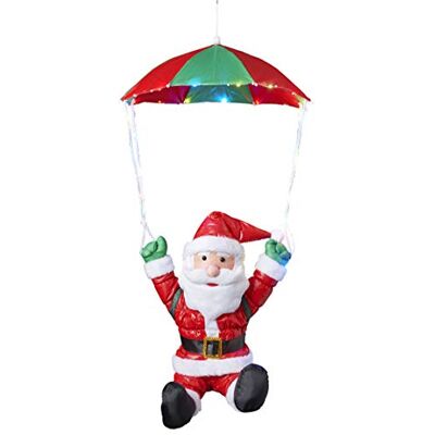 BONETTI Weihnachtsmann mit Fallschirm - LED decorative figure - Publicité BONETTI Weihnachtsmann mit Fallschirm - LED decorative figure - Publicité