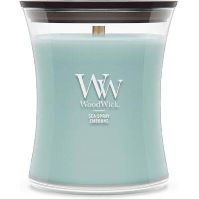 WoodWick Bougie parfumée Bougie sablier moyenne Embruns Cadeaux parfaits pour femmes - Publicité WoodWick Bougie parfumée Bougie sablier moyenne Embruns Cadeaux parfaits pour femmes - Publicité