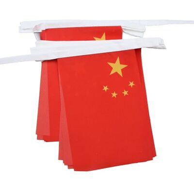 AZ FLAG Guirlande Drapeau Chine 12 Mètres Avec 20 Drapeaux Chinois De 45x30 cm Fanions 100% Polyester 200g - Publicité AZ FLAG Guirlande Drapeau Chine 12 Mètres Avec 20 Drapeaux Chinois De 45x30 cm Fanions 100% Polyester 200g - Publicité
