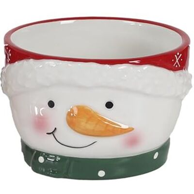 Linnea Bol en Relief en céramique 45 cl Christmas Time Bonhomme de Neige - Publicité Linnea Bol en Relief en céramique 45 cl Christmas Time Bonhomme de Neige - Publicité