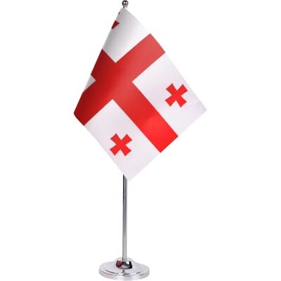 AZ FLAG Drapeau De Table Géorgie Prestige Drapeau Géorgien De Bureau En Satin Avec Hampe De 30cm Et Socle En Métal 22x15 cm - Publicité AZ FLAG Drapeau De Table Géorgie Prestige Drapeau Géorgien De Bureau En Satin Avec Hampe De 30cm Et Socle En Métal 22x15 cm - Publicité