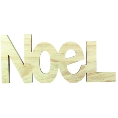 MÉGACRÉA Mot Noël en Bois 15x34,5x2cm - Publicité MÉGACRÉA Mot Noël en Bois 15x34,5x2cm - Publicité