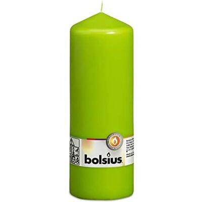 Bolsius Bougie pilier Vert citron 20 cm x 7 cm - Publicité Bolsius Bougie pilier Vert citron 20 cm x 7 cm - Publicité