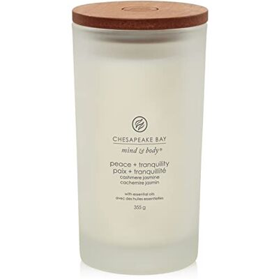 Chesapeake Bay Candle Chesapeake Bay Grande bougie parfumée Paix et tranquillité Grande bougie d'aromathérapie Durée de combustion : jusqu'à 82 heures Collection Mind & Body - Publicité Chesapeake Bay Candle Chesapeake Bay Grande bougie parfumée Paix et tranquillité Grande bougie d'aromathérapie Durée de combustion : jusqu'à 82 heures Collection Mind & Body - Publicité
