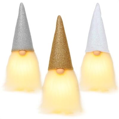 com-four ® 3X Lutins avec LED, Nains Décoratifs à Poser, Décoration - Publicité com-four ® 3X Lutins avec LED, Nains Décoratifs à Poser, Décoration - Publicité