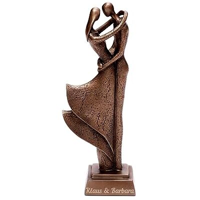 Brillibrum Design Figurine décorative en Bronze avec résine pour Couple de Mariage, Sculpture de Danse, Faite à la Main, Figurine de Couple en résine avec Bronze (Gravure jusqu'à 25 caractères) - Publicité Brillibrum Design Figurine décorative en Bronze avec résine pour Couple de Mariage, Sculpture de Danse, Faite à la Main, Figurine de Couple en résine avec Bronze (Gravure jusqu'à 25 caractères) - Publicité