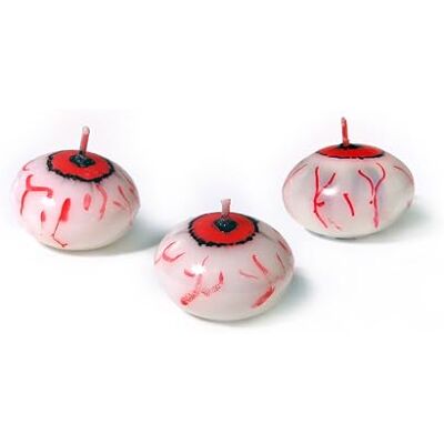 PartyDeco Bougie flottante Oeil ensanglanté Halloween 4 cm Rouge Taille Unique - Publicité PartyDeco Bougie flottante Oeil ensanglanté Halloween 4 cm Rouge Taille Unique - Publicité