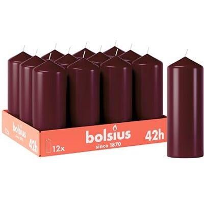 Bolsius Lot de 12 bougies piliers lisses Blanches 15 x 6 cm Décoratives Durée de combustion 42 heures Non parfumées Contient de la cire végétale naturelle Sans huile de palme - Publicité Bolsius Lot de 12 bougies piliers lisses Blanches 15 x 6 cm Décoratives Durée de combustion 42 heures Non parfumées Contient de la cire végétale naturelle Sans huile de palme - Publicité
