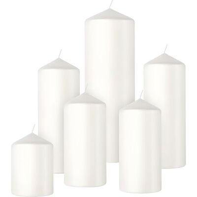 Bolsius Bougies Pilier Lisses, Lot de 6, Blanc, Bougies Décoratives pour la Maison, Longue Durée de Combustion, Non Parfumées, Cire Végétale Naturelle, Sans Huile de Palme - Publicité Bolsius Bougies Pilier Lisses, Lot de 6, Blanc, Bougies Décoratives pour la Maison, Longue Durée de Combustion, Non Parfumées, Cire Végétale Naturelle, Sans Huile de Palme - Publicité