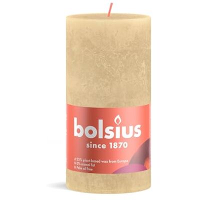 Bolsius Bougie Rustique 100/50 Beige - Publicité Bolsius Bougie Rustique 100/50 Beige - Publicité