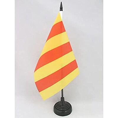 AZ FLAG Drapeau de Table Comté de Foix 21x14 cm Socle Plastique - Publicité AZ FLAG Drapeau de Table Comté de Foix 21x14 cm Socle Plastique - Publicité