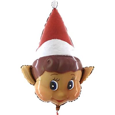 Toyland ® Elves Behavin' Badly Naughty Elf Ballon en aluminium en forme de Noël Gonfler à l'air ou à l'hélium (BALLON ELFE) - Publicité Toyland ® Elves Behavin' Badly Naughty Elf Ballon en aluminium en forme de Noël Gonfler à l'air ou à l'hélium (BALLON ELFE) - Publicité