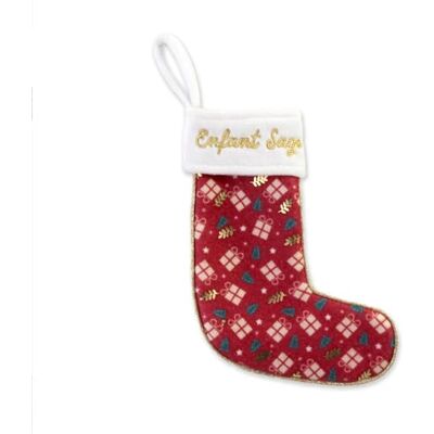 STC Chaussette Deco Noel Enfant Sage - Publicité STC Chaussette Deco Noel Enfant Sage - Publicité