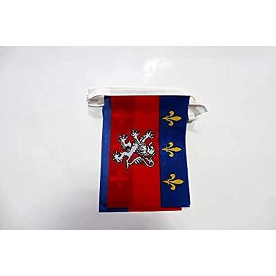 AZ FLAG Guirlande Drapeau Province du Lyonnais 6 Mètres Avec 20 Fanions De Lyon De 21x14 cm Petits Drapeaux 100% Polyester 60g - Publicité AZ FLAG Guirlande Drapeau Province du Lyonnais 6 Mètres Avec 20 Fanions De Lyon De 21x14 cm Petits Drapeaux 100% Polyester 60g - Publicité