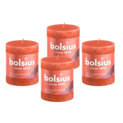 Bolsius Lumière rustique Orange 8 cm 4 pièces - Publicité Bolsius Lumière rustique Orange 8 cm 4 pièces - Publicité