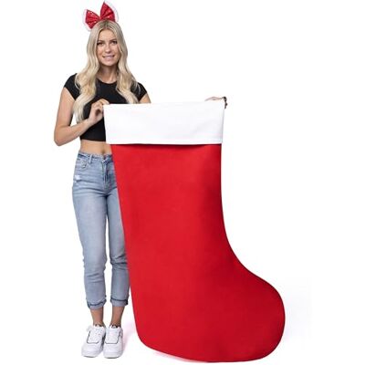 JOYIN Lot de 4 Chaussettes de Noël géantes de 45 cm (137 cm) pour décoration de Noël, Sapin de Noël, Cadeau de Noël, décorations de fêtes familiales - Publicité JOYIN Lot de 4 Chaussettes de Noël géantes de 45 cm (137 cm) pour décoration de Noël, Sapin de Noël, Cadeau de Noël, décorations de fêtes familiales - Publicité