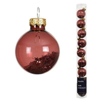 Kaemingk Lot de 9 boules de Noël en verre remplies d'étoiles 3 cm Petites boules de Noël pour Noël Décoration de sapin de Noël et décoration de sapin de Noël Marron marron transparent - Publicité Kaemingk Lot de 9 boules de Noël en verre remplies d'étoiles 3 cm Petites boules de Noël pour Noël Décoration de sapin de Noël et décoration de sapin de Noël Marron marron transparent - Publicité