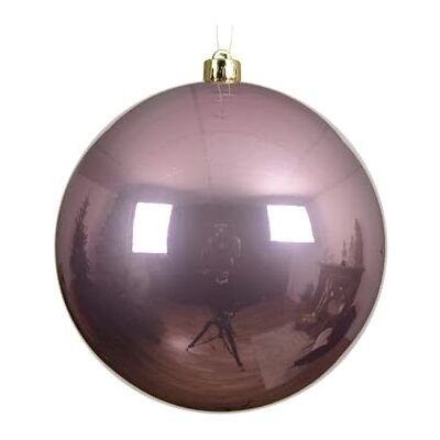 Kaemingk Boule de Noël en plastique 14 cm x 1 pièce, grande et incassable – Boules de Noël XXL pour Noël – Décoration de Noël et décoration de sapin de Noël – Rose vintage - Publicité Kaemingk Boule de Noël en plastique 14 cm x 1 pièce, grande et incassable – Boules de Noël XXL pour Noël – Décoration de Noël et décoration de sapin de Noël – Rose vintage - Publicité
