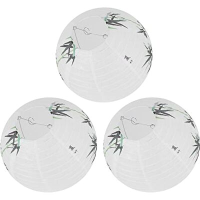 Ohewiiuk 3X Décoration de Style Oriental de Lanterne de Papier D'Abat-Jour de 30cm Chinois, Bambou - Publicité Ohewiiuk 3X Décoration de Style Oriental de Lanterne de Papier D'Abat-Jour de 30cm Chinois, Bambou - Publicité