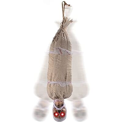 JOYIN , 88 cm, cadavre animé Suspendu pour l'Halloween, avec Yeux Lumineux et Effet sonore, pour décoration intérieure et extérieure - Publicité JOYIN , 88 cm, cadavre animé Suspendu pour l'Halloween, avec Yeux Lumineux et Effet sonore, pour décoration intérieure et extérieure - Publicité