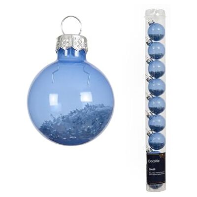 Kaemingk Lot de 9 boules de Noël en verre remplies d'étoiles 3 cm Petites boules de Noël pour Noël Décoration de sapin de Noël et décoration de sapin de Noël Bleu ciel transparent - Publicité Kaemingk Lot de 9 boules de Noël en verre remplies d'étoiles 3 cm Petites boules de Noël pour Noël Décoration de sapin de Noël et décoration de sapin de Noël Bleu ciel transparent - Publicité