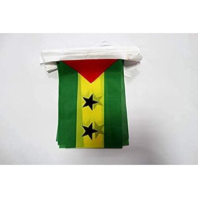 AZ FLAG Guirlande Sao Tomé 6 m 20 drapeaux Polyester Léger 21x15 cm - Publicité AZ FLAG Guirlande Sao Tomé 6 m 20 drapeaux Polyester Léger 21x15 cm - Publicité