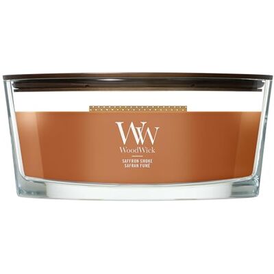 WoodWick Bougie parfumée Bougie Ellipse Safran fumé Cadeaux parfaits pour femmes - Publicité WoodWick Bougie parfumée Bougie Ellipse Safran fumé Cadeaux parfaits pour femmes - Publicité
