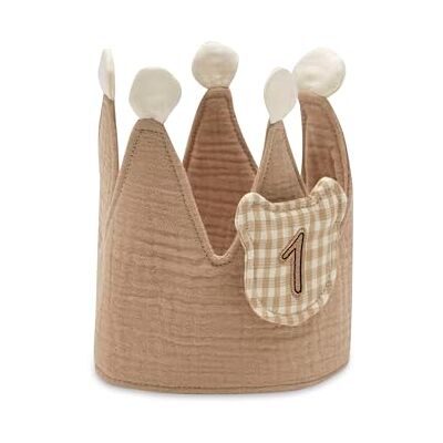 Jollein Couronne d’anniversaire bébé & enfant Teddy Bear avec chiffres 1-4 couronne en tissu doux à nouer réutilisable pour anniversaires, photos et fêtes d’enfants - Publicité Jollein Couronne d’anniversaire bébé & enfant Teddy Bear avec chiffres 1-4 couronne en tissu doux à nouer réutilisable pour anniversaires, photos et fêtes d’enfants - Publicité