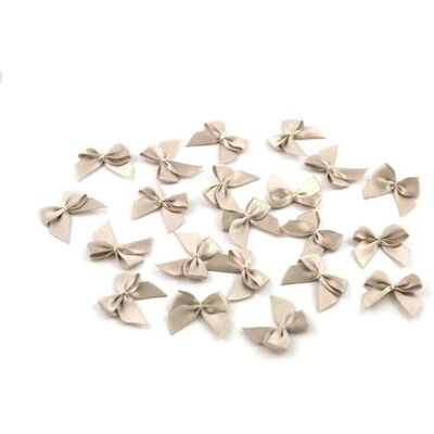 Creativery Lot de 20 nœuds en satin 2,5x3 cm (unicolore), Couleur: taupe 823 - Publicité Creativery Lot de 20 nœuds en satin 2,5x3 cm (unicolore), Couleur: taupe 823 - Publicité