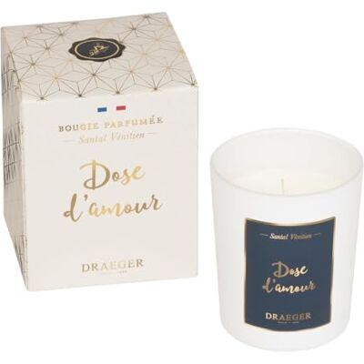 Draeger - Bougie Dose d'amour Blanc - Cire végétale, Fabriquée en France, Jusqu'à 40h d'utilisation - Publicité Draeger - Bougie Dose d'amour Blanc - Cire végétale, Fabriquée en France, Jusqu'à 40h d'utilisation - Publicité