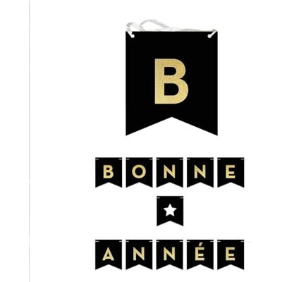 Unknown - Bonne Année 3m Noir et Or - Noir et Or - 3 m - Garland - Publicité Unknown - Bonne Année 3m Noir et Or - Noir et Or - 3 m - Garland - Publicité