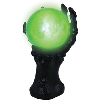 FIESTAS GUIRCA Décoration Main Noire Boule Cristal Prop Halloween Effet Lumineux Vert Aspect Réaliste Surface Fissurée Résine 14,5X8 cm Halloween, Déguisements - Publicité FIESTAS GUIRCA Décoration Main Noire Boule Cristal Prop Halloween Effet Lumineux Vert Aspect Réaliste Surface Fissurée Résine 14,5X8 cm Halloween, Déguisements - Publicité