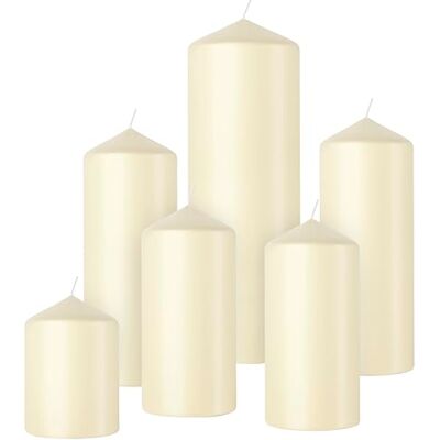 Bolsius Bougies Pilier Lisses, Lot de 6, Ivoire, Bougies Décoratives pour la Maison, Longue Durée de Combustion, Non Parfumées, Cire Végétale Naturelle, Sans Huile de Palme - Publicité Bolsius Bougies Pilier Lisses, Lot de 6, Ivoire, Bougies Décoratives pour la Maison, Longue Durée de Combustion, Non Parfumées, Cire Végétale Naturelle, Sans Huile de Palme - Publicité
