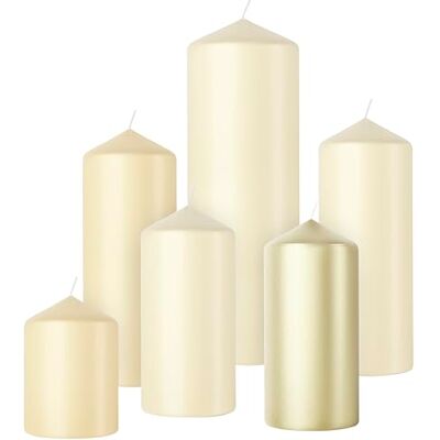 Bolsius Bougies Pilier Lisses, Lot de 6, Pillow Talk, Bougies Décoratives pour la Maison, Longue Durée de Combustion, Non Parfumées, Cire Végétale Naturelle, Sans Huile de Palme - Publicité Bolsius Bougies Pilier Lisses, Lot de 6, Pillow Talk, Bougies Décoratives pour la Maison, Longue Durée de Combustion, Non Parfumées, Cire Végétale Naturelle, Sans Huile de Palme - Publicité