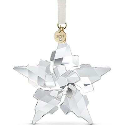 Swarovski Ornement édition annuelle 2021, cristaux transparents avec finition en métal doré champagne, fait partie de la collection édition annuelle - Publicité Swarovski Ornement édition annuelle 2021, cristaux transparents avec finition en métal doré champagne, fait partie de la collection édition annuelle - Publicité