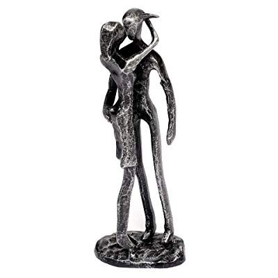 Brillibrum Design Sculpture Expressive en Fonte Petite Figurine d'amoureux Cadeau pour Un Mariage Sculpture de Couple d'amour (Figur 5) - Publicité Brillibrum Design Sculpture Expressive en Fonte Petite Figurine d'amoureux Cadeau pour Un Mariage Sculpture de Couple d'amour (Figur 5) - Publicité
