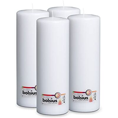 Bolsius - 8717847027252 - Blanc - 30 cm - Bougie cylindrique - Publicité Bolsius - 8717847027252 - Blanc - 30 cm - Bougie cylindrique - Publicité