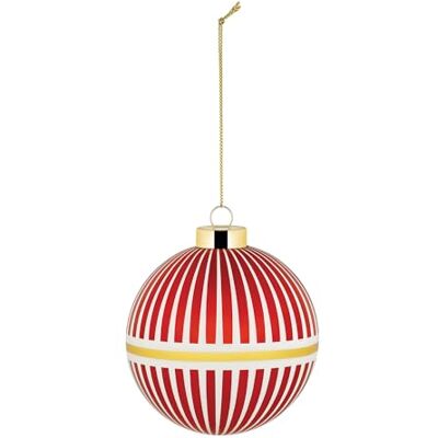 Alessi NZ04 2 Boule de Noël en Verre Soufflé, Diamètre 9 cm, Rouge, Blanc, Or - Publicité Alessi NZ04 2 Boule de Noël en Verre Soufflé, Diamètre 9 cm, Rouge, Blanc, Or - Publicité