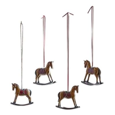 Loberon Cory Lot de 4 Chevaux décoratifs Harmonie des Couleurs Inspiration nostalgique, Marron - Publicité Loberon Cory Lot de 4 Chevaux décoratifs Harmonie des Couleurs Inspiration nostalgique, Marron - Publicité